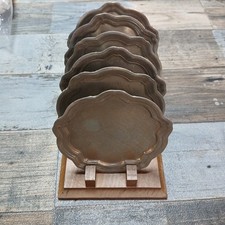 6x Alte Zinn Design Tellerchen