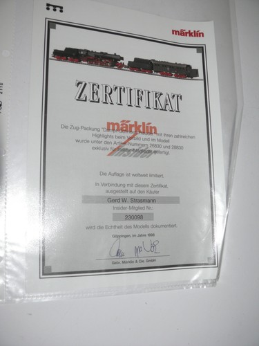 K23 märklin zertifikat - märklin,