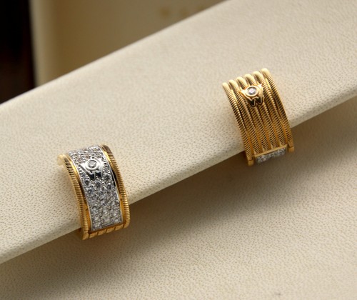 750 gold wellendorff - gold, earrings