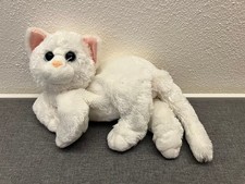 TY Classic CRYSTAL Katze weiß Kätzchen blaue Augen rosa Ohren Vintage