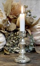 CHIC ANTIQUE, Kerzenleuchter Kerzenständer, Bauernsilber, Glas Antik Silber,