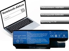 Akku Für ACER Aspire 7738G 7740 7740G 8530G 8730G 7720ZG 7730G AS07B31
