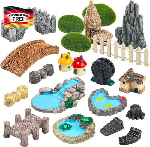 Miniatur garten dekorationsset - miniatur,