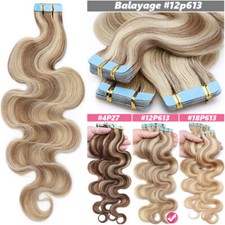 Gewellt 60 Stück Tape In Remy