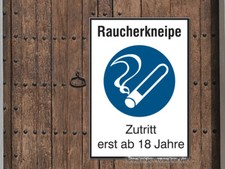Folie Schild  -Raucherkneipe