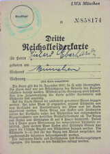 Dritte Reichskleiderkarte München 1942