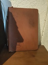 Collegemappe Aktenmappe Dokumentenmappe Leder vintage braun