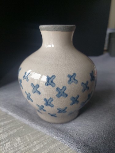 Steingut vase mediterran - steingut,