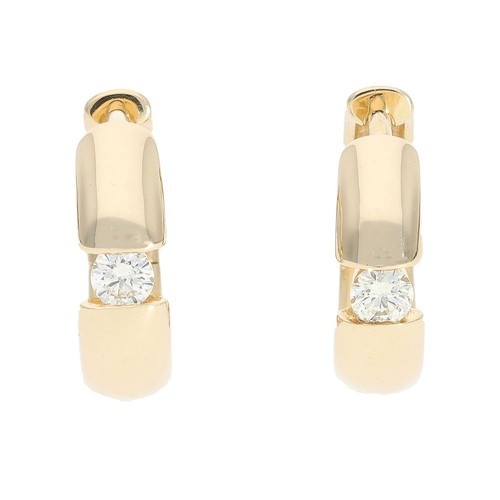 Creolen gold 585 diamanten - 585,