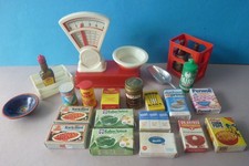 Kaufmannsladen Geobra Waage mit diversen Verpackungen