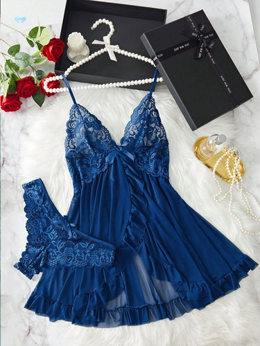 Ladies sexy mesh - , set