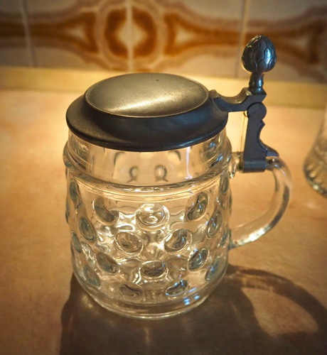 Henninger glas bierkrug - glas, mit