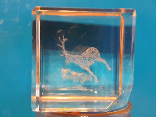 Kristallglas quader mit - 3d-kristallglas-quader,