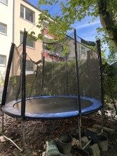 KINETIC SPORTS Outdoor Trampolin mit Leiter Netz Kindertrampolin Gartentrampolin