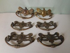 alt Messing 9x Möbelbeschlag Hängegriff Schubladengriff Griffe