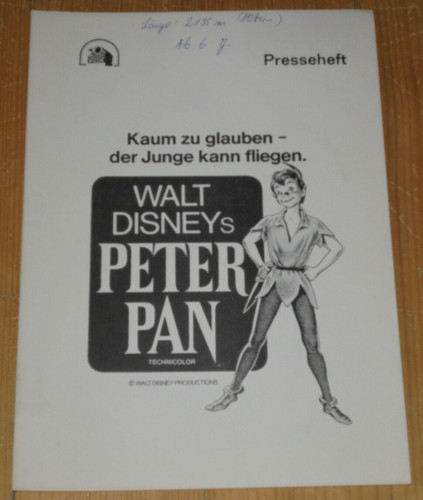 Peter pan presseheft wa - pan,