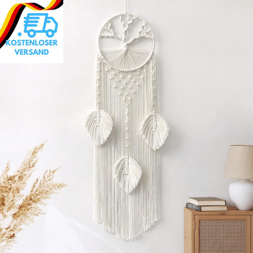 Makramee wandbehang boho beige - boho,