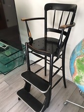 Antiker Armlehnstuhl alter Casino Stuhl Bauhaus Hochstuhl Barhocker Selten