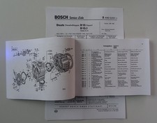 Ersatzteilliste Deutz D 15 / D 15.1 Z1110-3 + Bosch Serviceliste