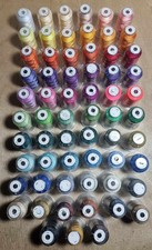 63 Rollen Stickmaschinengarn a 500 m , Brother Farben , NEU !!