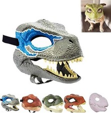 Dino~Maske,~Dinosaurier~Maske~Mit~Beweglichem~Kiefer,~Realistische~Raptor~DE