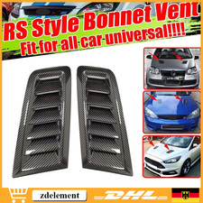 Paar Motorhaube Lüftungsschlitze Haube Kohlefaser Für Ford Focus RS ST MK2 ABS ~