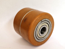 Polyurethan Gabelrolle Hubwagen 82 x 70 mm Rollen Ersatzrad Hubwagenrad braun
