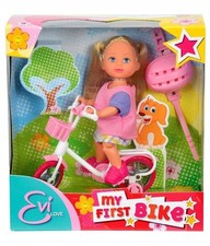 Puppe mit Fahrrad & Zubehör