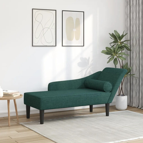Chaiselongue dunkelgrün stoff - chaiselongue,