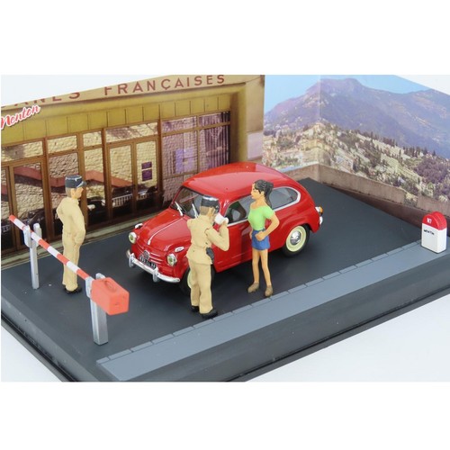 Fiat 600 route - route, bleue