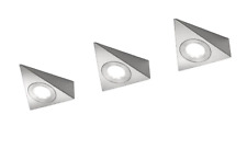 Obi LED Unterbauleuchte 1x 3er Set Edelstahl Strahler Küche je 3,4Watt - 180 lm