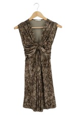 Maille Demoiselle Freizeitkleid Damen Gr. 38/M Braun Schlangenmuster Elegant