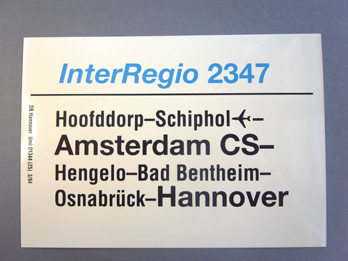 Orig zuglaufschild 2347 - zuglaufschild,