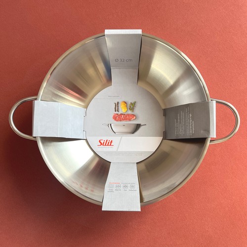Silit wok edelstahl 32cm - edelstahl,
