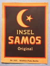 altes Schnapsetikett Flaschenetikett Etikett Label Griechenland Insel Samos