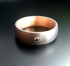 Tantal Ehering Gr. 19 Edelstein Echtschmuck Hochzeitsring Freundschaftsring