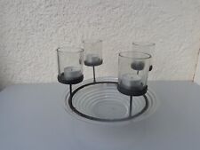 Adventkranz aus Glas und Draht zum selbst Dekorieren