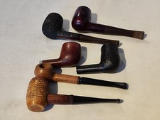 Aus einer Auflösung: 4 alte Holz Pfeifen und 2 ohne Mundstück