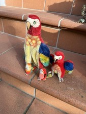 4x  Original Steiff Papagei