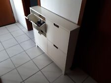 Schuhschrank grauweiß gebraucht sehr guter Zustand 4 Klappen NUR ABHOLUNG