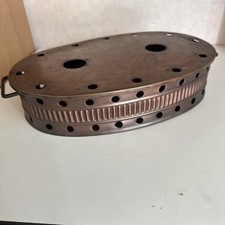 Massives Doppel Stövchen Teestövchen Kupfer Warmer calentador de latón