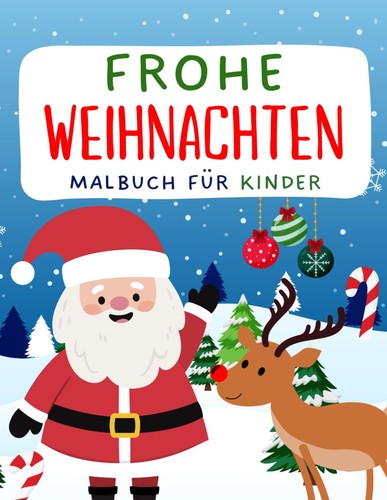 Malbuch weihnachten kinder - malbuch, a4