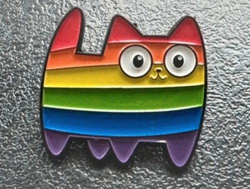 Neu regenbogen katze pin - neu, regenbogen-katze
