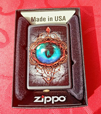 Original Zippo /  ein Zippo Case mit Motiv / Blue Eye Cluster / matt Schwarz