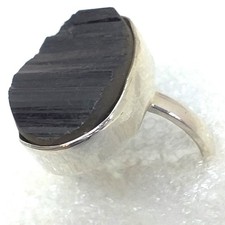 echter Schörl roh schwarzer