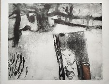 Klaus Fußmann " Selbst im Spiegel " Farbradierung signiert 1994 e.a. Exemplar