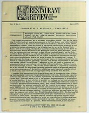 1973 Restaurant Reviews Cordon