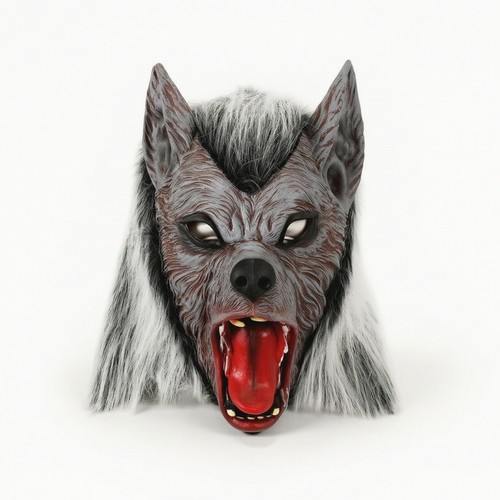 Wolfsmaske mit kunsthaar - wolfsmaske,