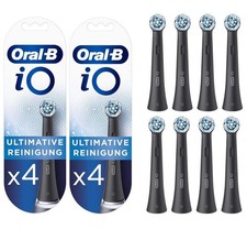 Oral-B iO Black Ultimative Reinigung Aufsteckbürsten 8 Stück Zahnbürstenaufsatz