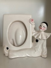 Porzellan Figur - Pierrot - Harlekin - Bilderrahmen